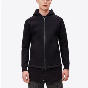 MENS HELMUT LANG HOODED ZIP SWEATSHIRT